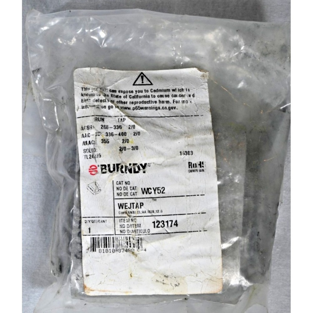 NEW NOS Burndy WCY52 WEJTAP Wedge Connector Sealed Electrical Connector